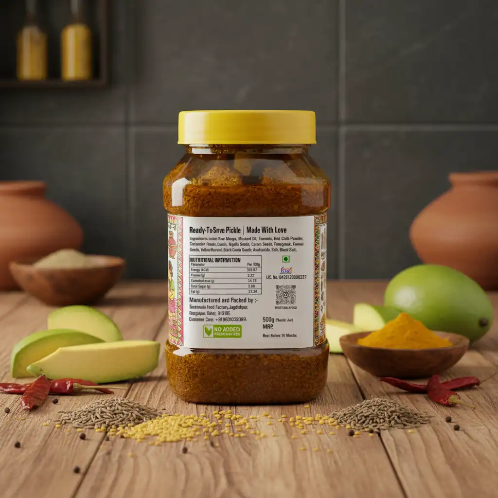traditional-making-process-mango-pickle Homemade Mango Pickle Tastewala 1kg