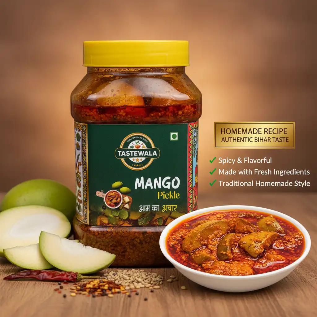 tastewala-homemade-mango-pickle-jar.jpg Homemade Mango Pickle Tastewala 1kg