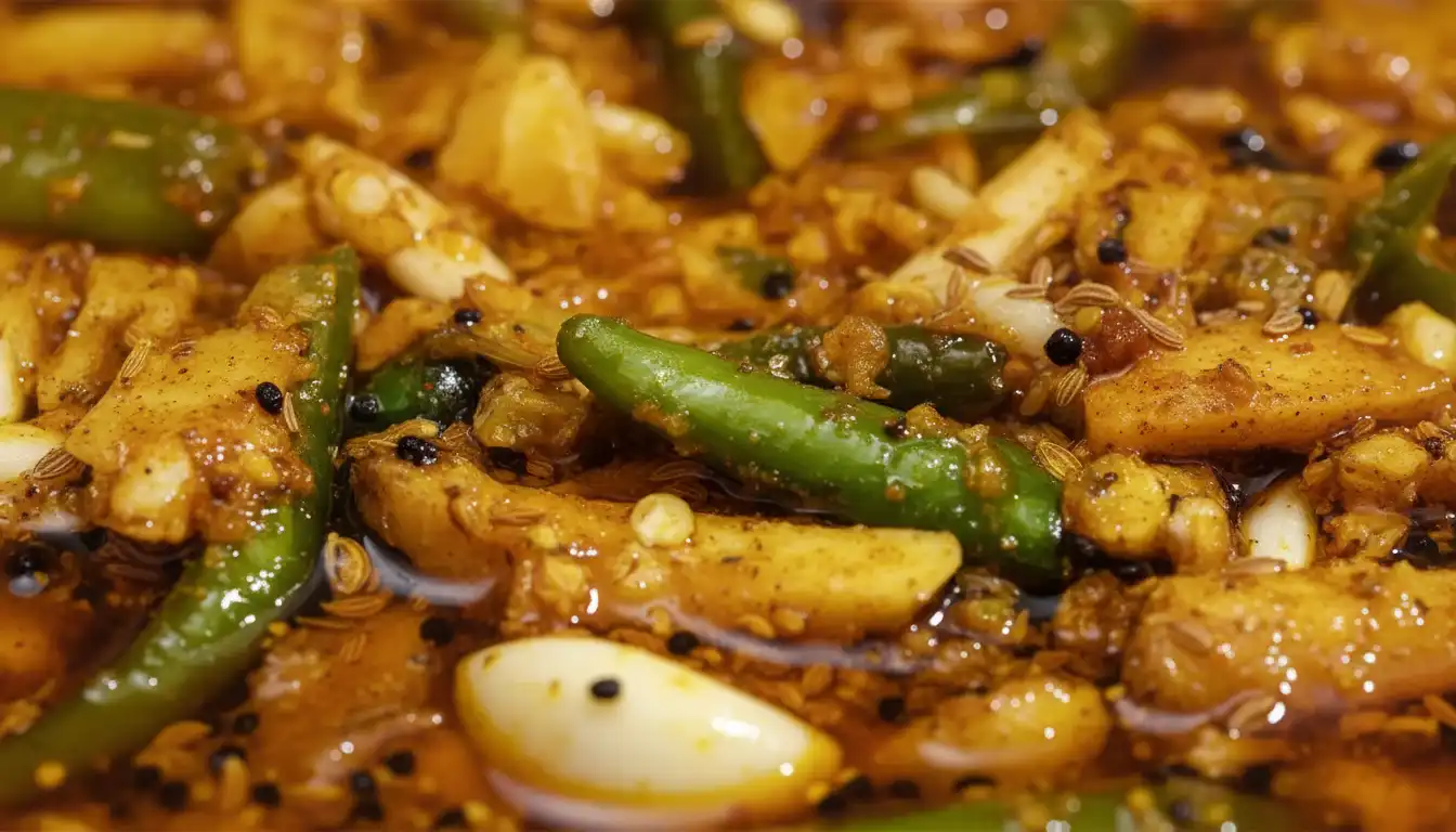 Authentic texture of Mix Pickle