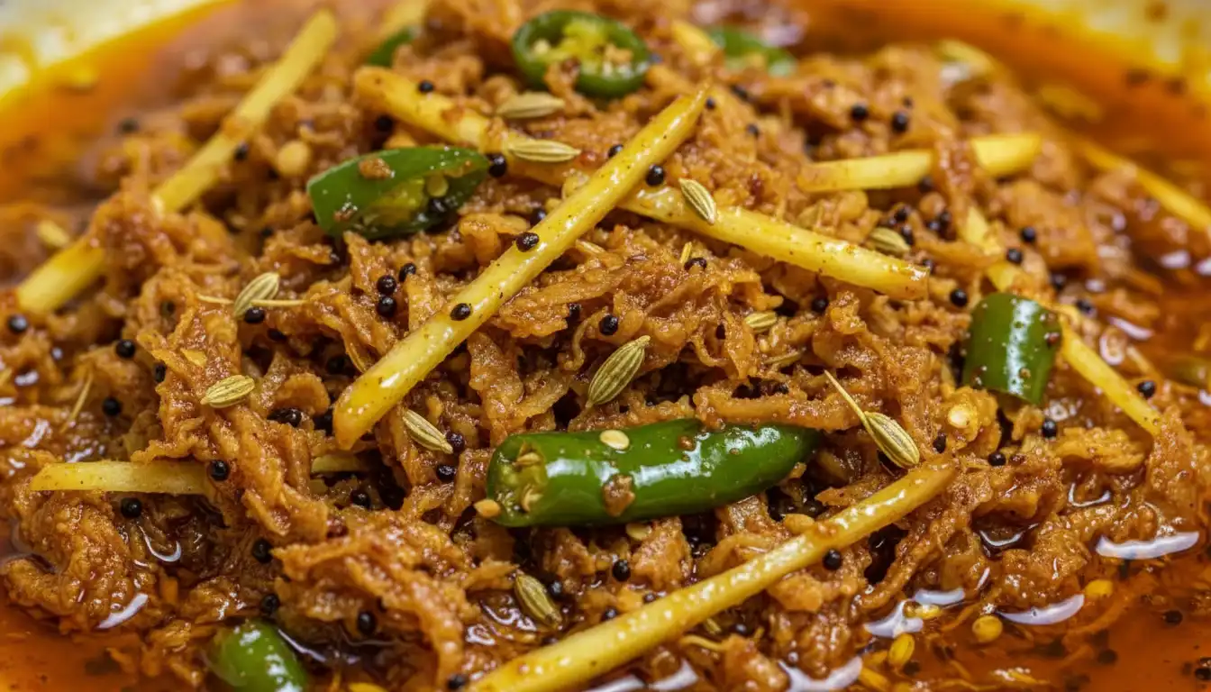 Grated texture of Bihari Ol Barobara Mix Pickle