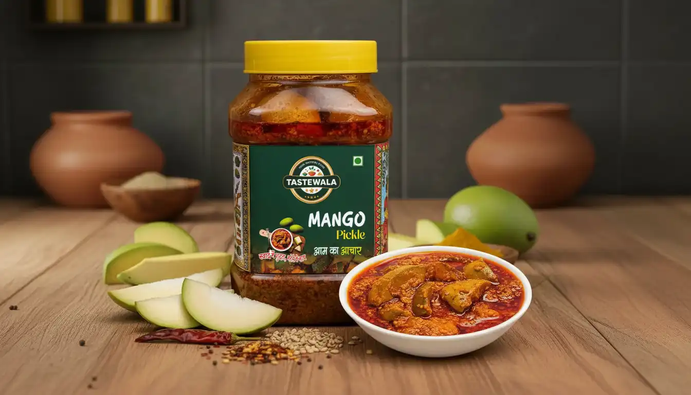 Tastewala Homemade Mango Pickle Jar - Authentic Bihari Aam Achar